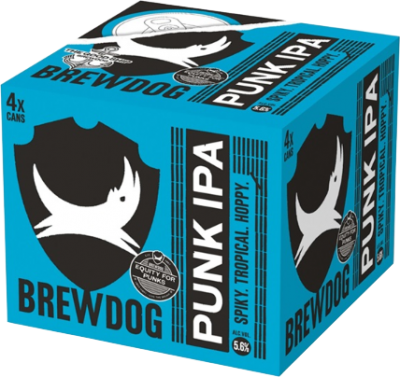 BrewDog Punk IPA 4pack met blikjes van 33cl BrewDog Punk IPA 4pack met blikjes van 33cl